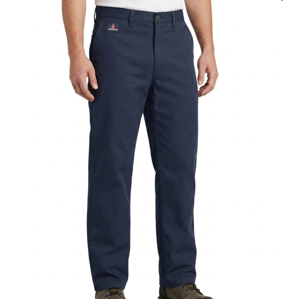 Lapco FR Work Pants Mens 40x30 Navy Blue Flame Resistant NFPA 2112 Cotton P-INN7